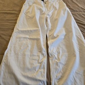 SCOOP Women's Wide Leg White Pants